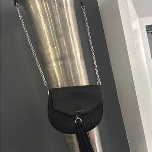 Black Leather Crossbody Bag